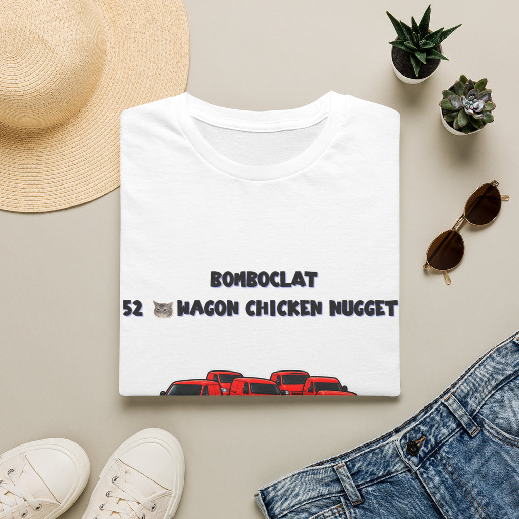 Red Truck Graphic T-Shirt — 'BomboClat 52 Wagon Chicken Nugget' Retro Car Design
