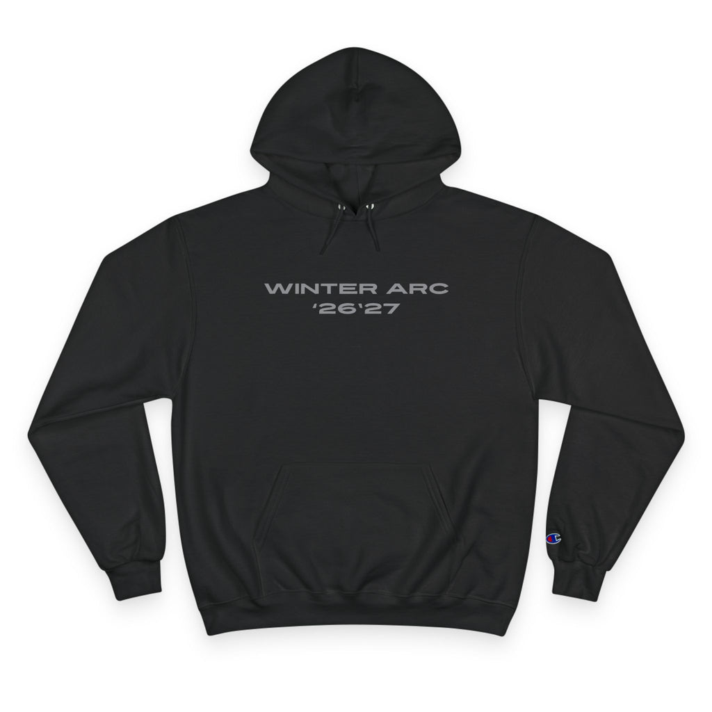 Champion Hoodie – "Winter Arc '26-'27" Graphic Pullover (Burn The Boats Back Print)